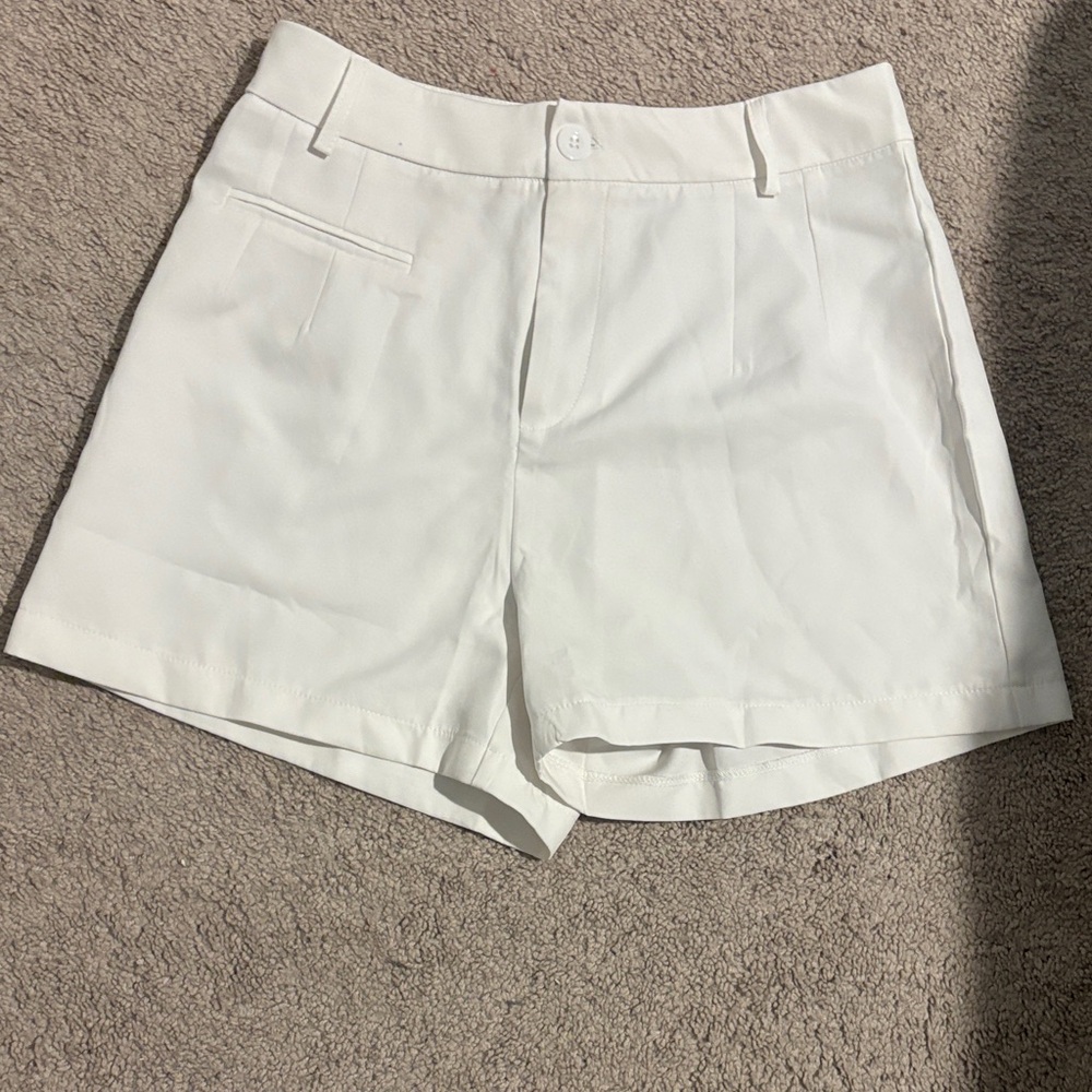 Classic White Women's Tailored Shorts